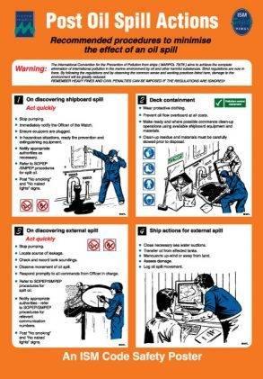 Post Oil Spill Actions - Selvklæbende Vinyl - 475 X 330 Mm - Jo Safety