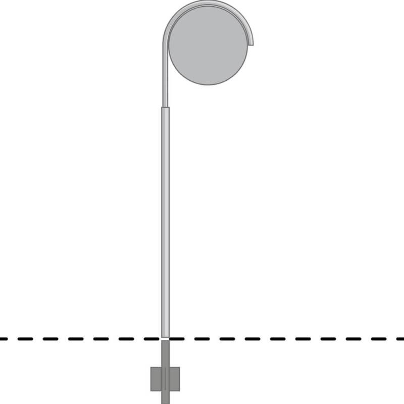 Buet Stander Til Rund ø 50 Cm Trafiktavle - Jo Safety