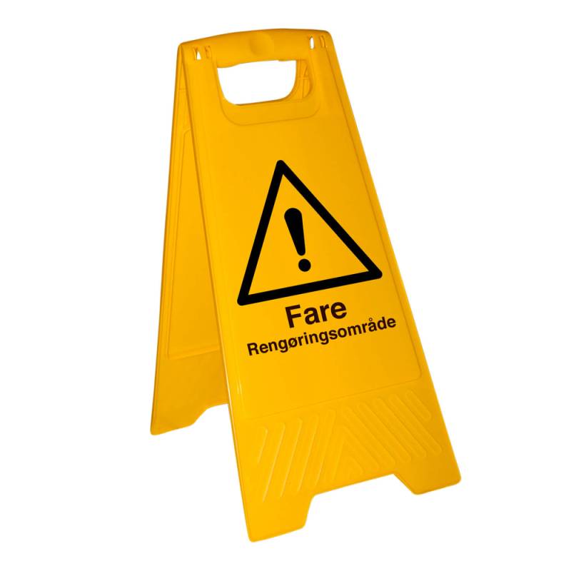 Fare Rengøringsområde Advarsel - Fritstående Skilt - Plast 600 X 300 Mm - Jo Safety