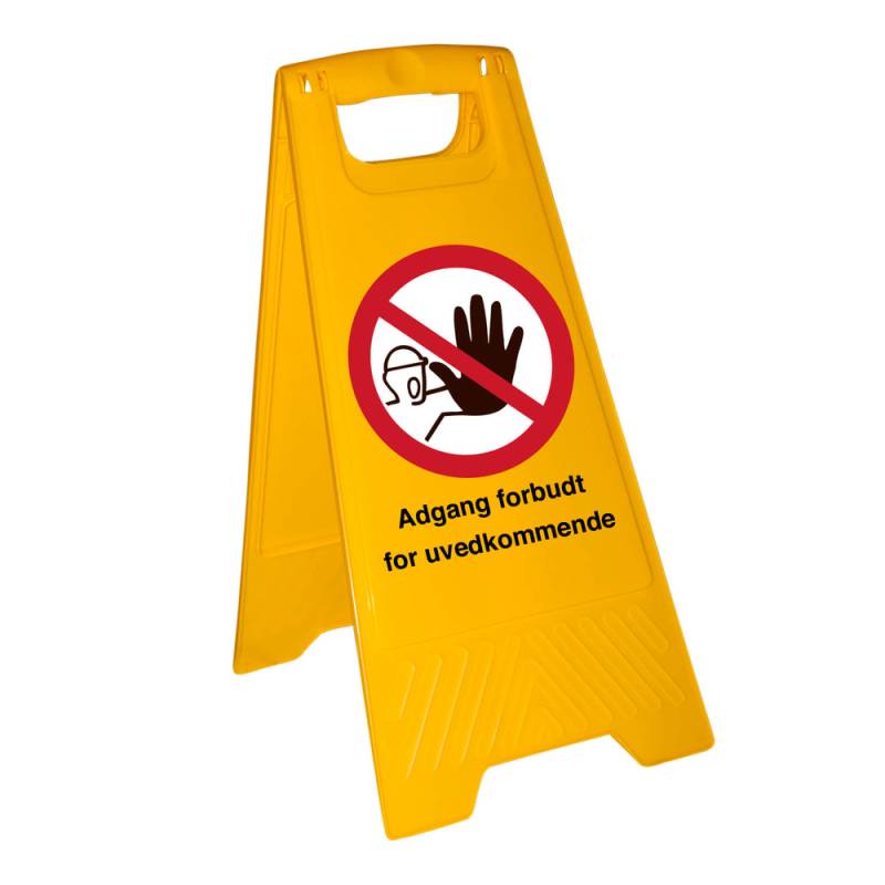 Adgang Forbudt For Uvedkommende - Fritstående Skilt - Plast 600 X 300 Mm - Jo Safety