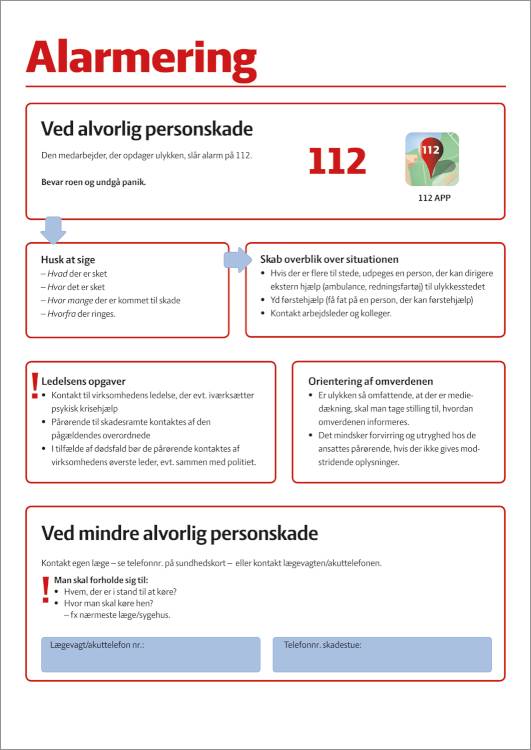 Alarmerings-Skilt - Plast - 297 X 210 Mm - Jo Safety