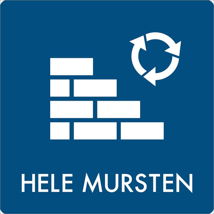 Affaldsskilt Hele Mursten Plast 240 X 240 Mm Af3902p240x240 - Jo Safety