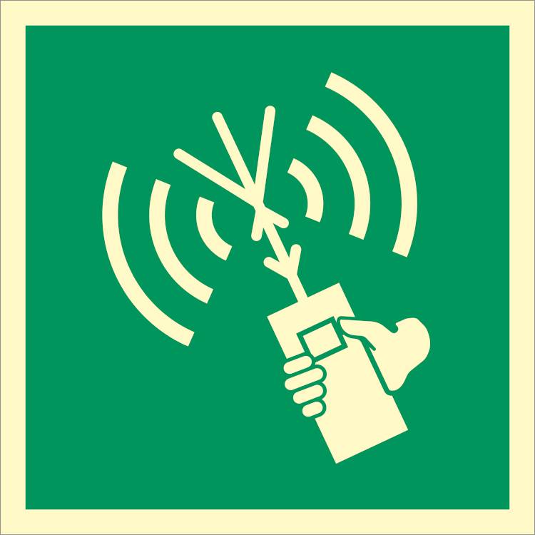 Two-Way Vhf Radiotelephone Apparatus (survival Craft Portable Radio)  - Efterlysende Plast Hi150 - 150 X 150 Mm - Jo Safety