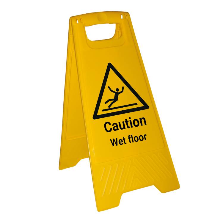 Caution Wet Floor Advarselsskilt - Fritstående Skilt - Jo Safety