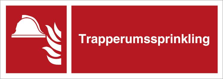 Brandskilt - Trapperumssprinkling - Vinyl Klistermærke - 105 X 297 Mm - Jo Safety