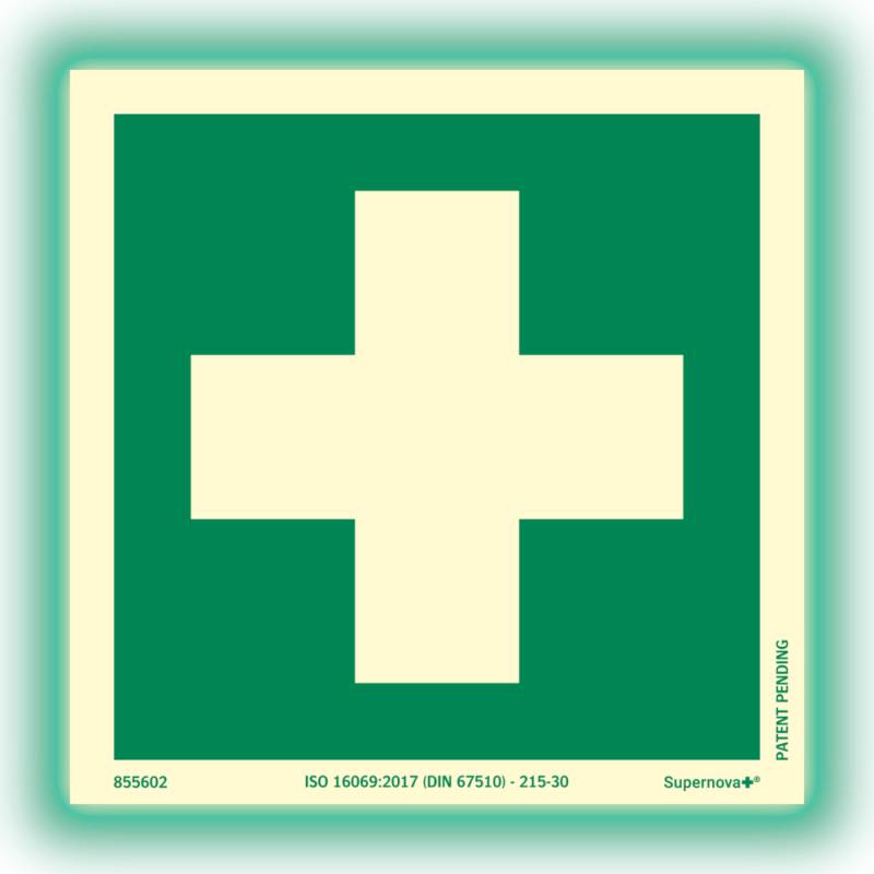 Supernova+® Førstehjælp Iso - Farveefterlysende Aluminium 150 X 150 Mm - Jo Safety