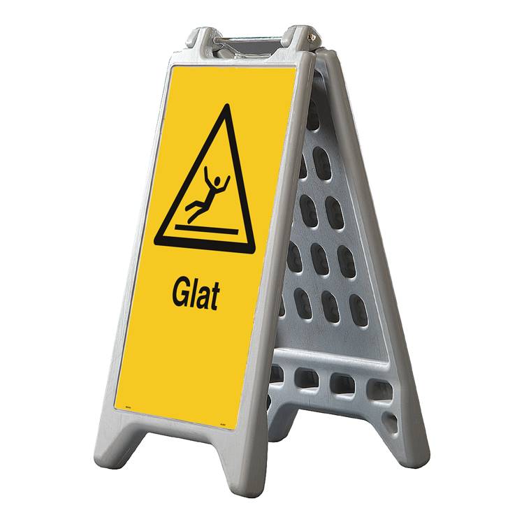 Glat Fritstående Udendørsskilt - Plast - 750 X 410 Mm - Jo Safety