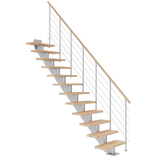 Dolle Hamburg Ligeløb Pearl Grey-Style 6-Olieret Bøg-75-11 - Lodret Højde Op Til 258 Cm