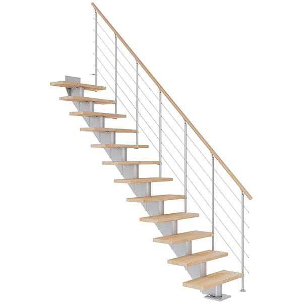 Dolle Hamburg Ligeløb Pearl Grey-Style 6-Olieret Bøg-85-11 - Lodret Højde Op Til 258 Cm