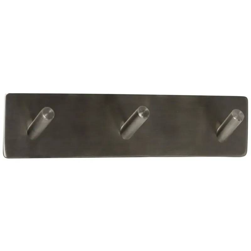 Home-It Selvklæbende Knagerække Med 3 Kroge 20 X 4 Cm Børstet Krom - Home>it