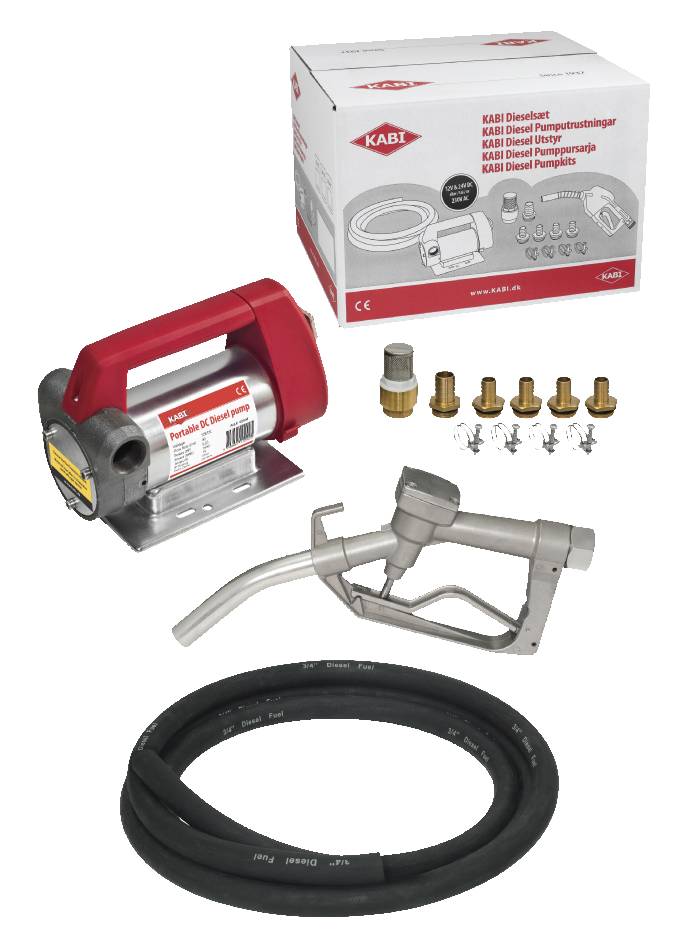 Dieselpumpesæt M/Manuel Pistol 40 Ltr/Min 12v - Kabi