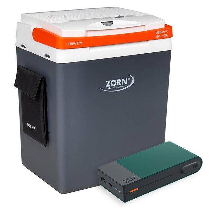 Zorn 30l Elektrisk Køleboks 12/230v Inkl. Powerbank