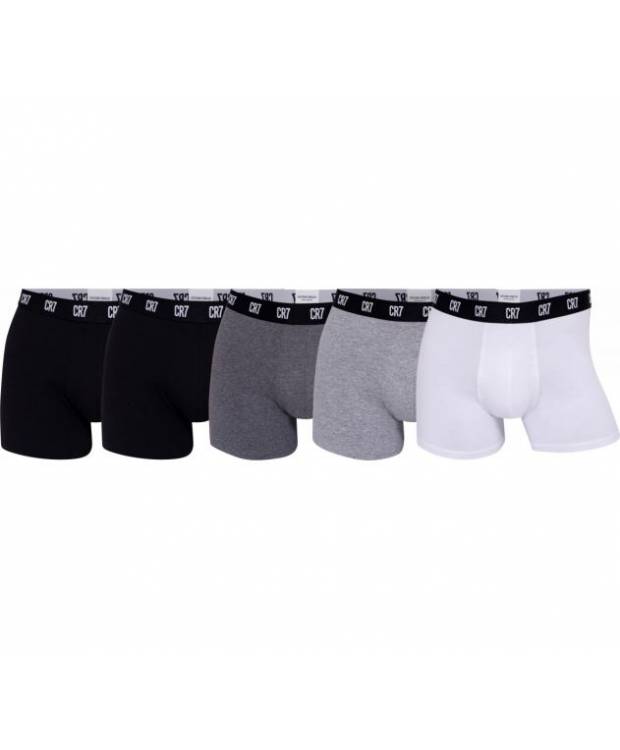 Cr7 Basic, 5-Pak Bomuld Trunk I Sort Til Herre.