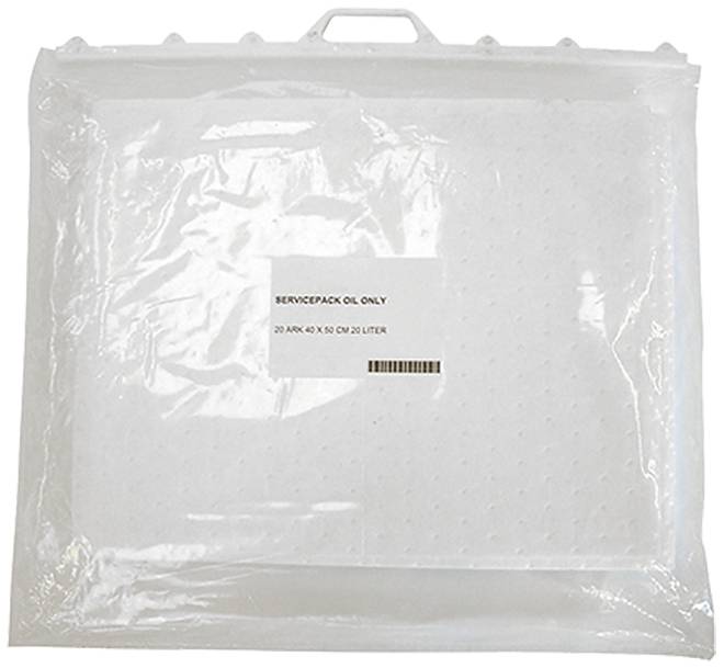 Servicepack M/20stk Olieabsorberingsark 40ã—50cm - Bluestar