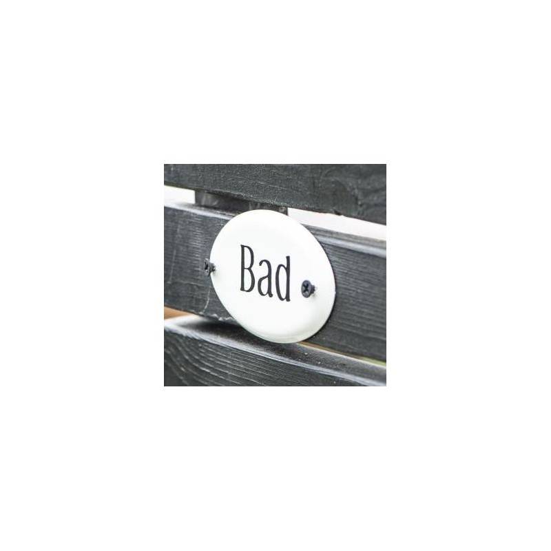 Metalskilt "bad" - Ib Laursen