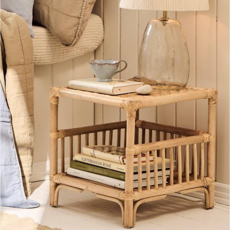 Sidebord / Sengebord M/ Hylde "janet" Rattan - Ib Laursen H: 40