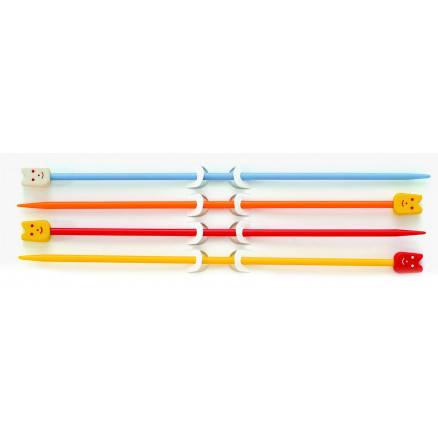 Pony Strikkepindesæt Til Børn 18 Cm 3,25 Mm + 4,00 Mm Ass. Farver