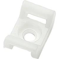 Sokkel Til Kabelbinder, 22x15mm, Hvid - Cabicon