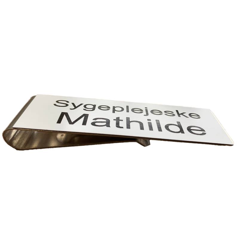Navneskilt Clips - Dahls Gravering