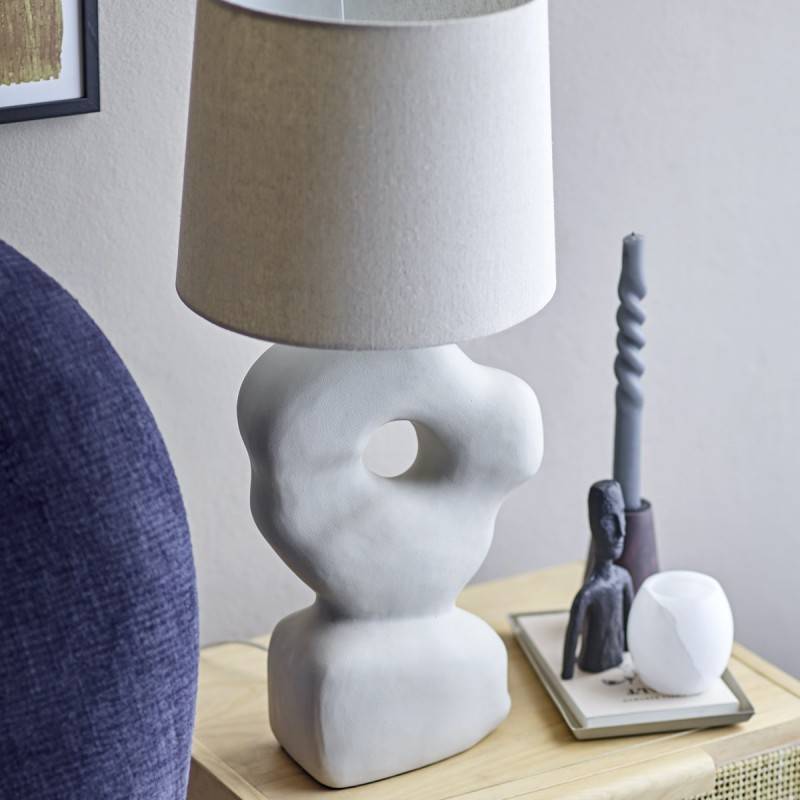 Bordlampe "cathy" Hvid Skulptur - Bloomingville H: 53 Cm