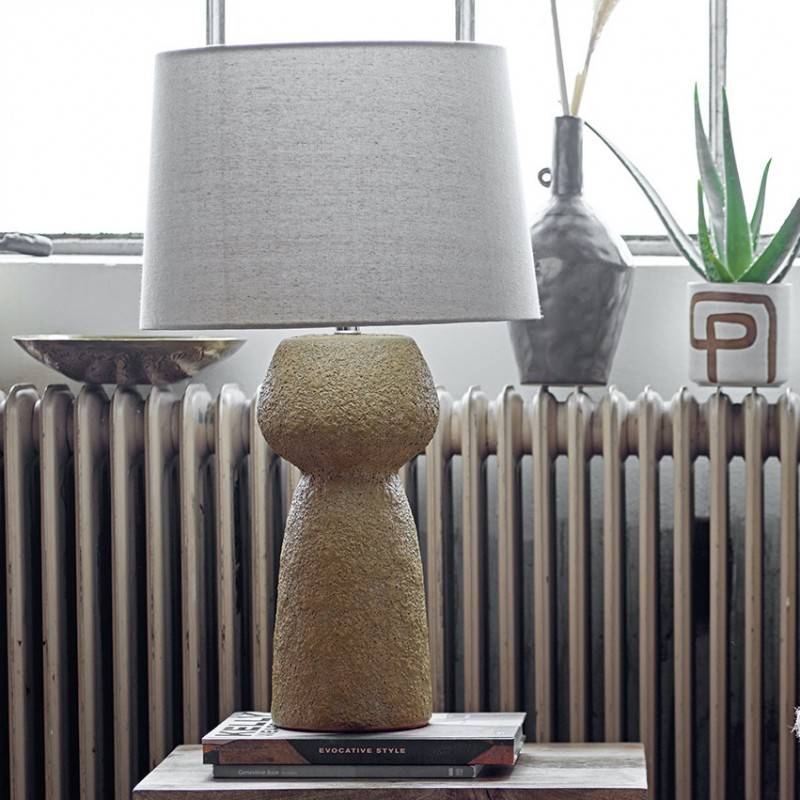 Bordlampe "lavin" Gul M/ Skærm - Bloomingville - H: 70,5 Cm
