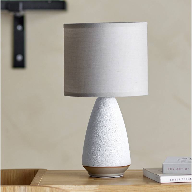 Bordlampe "paprica" M/ Hør Skærm - Bloomingville H: 27,5