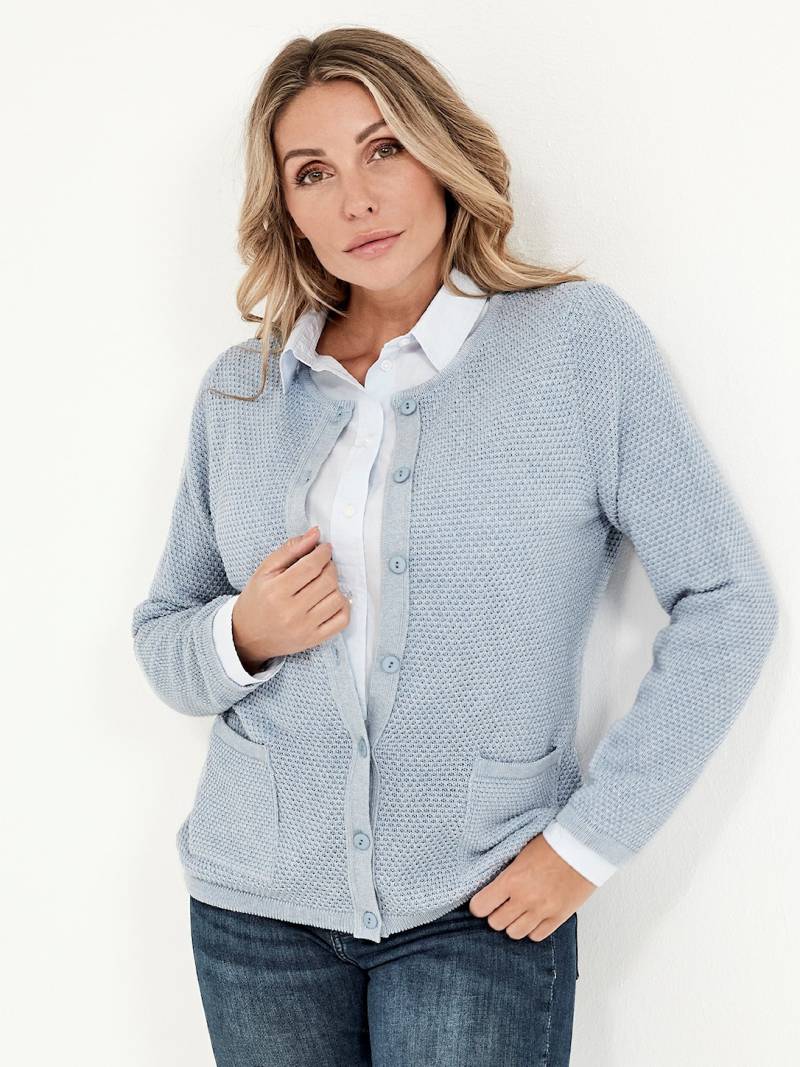 Skovhuus Kvinde Isabella Cardigan Light Blue Melange Xxl