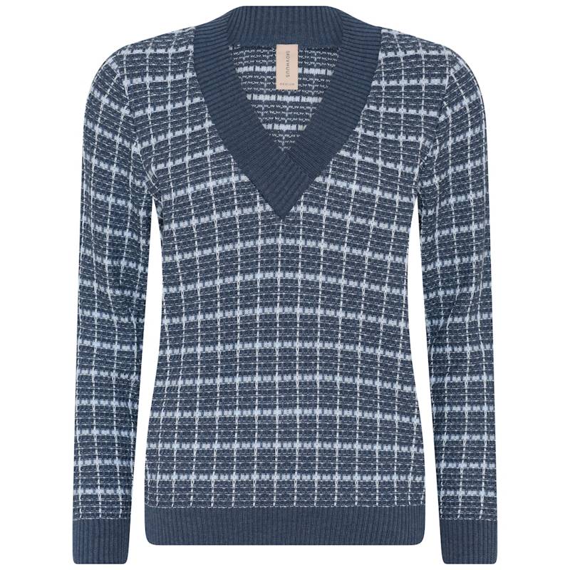 Skovhuus Kvinde Isa V-Hals Trøje Indigo Blue M