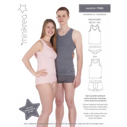 Minikrea Snitmønster 77405 Undertøj Str. Xs-Xl