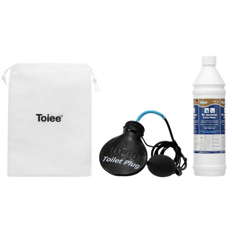 Toiee Rengøringssæt - Toiee Toilet Plug + Specialrens Ekstra Power 1 L Sampak