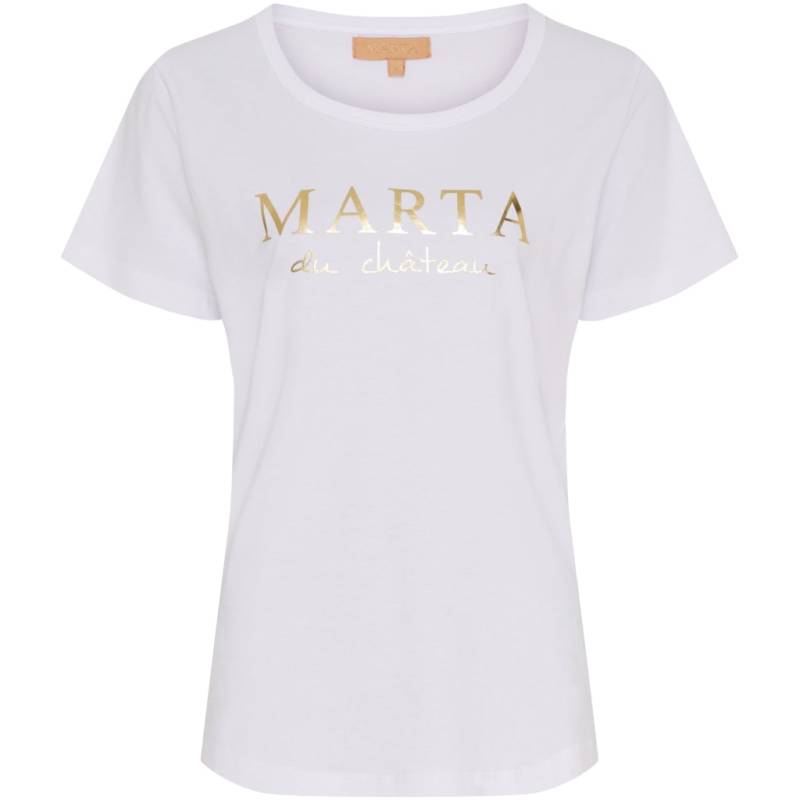 Marta Du Chateau Dame T-Shirt Mt002 - Optisk White
