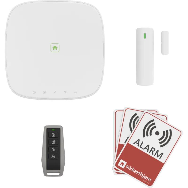 Sikkerthjem Alarmsystem Tyverialarm Startpakke - S7pro