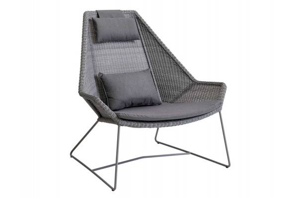 Cane-Line Hynde Til Breeze Highback Stol - Grey Natté