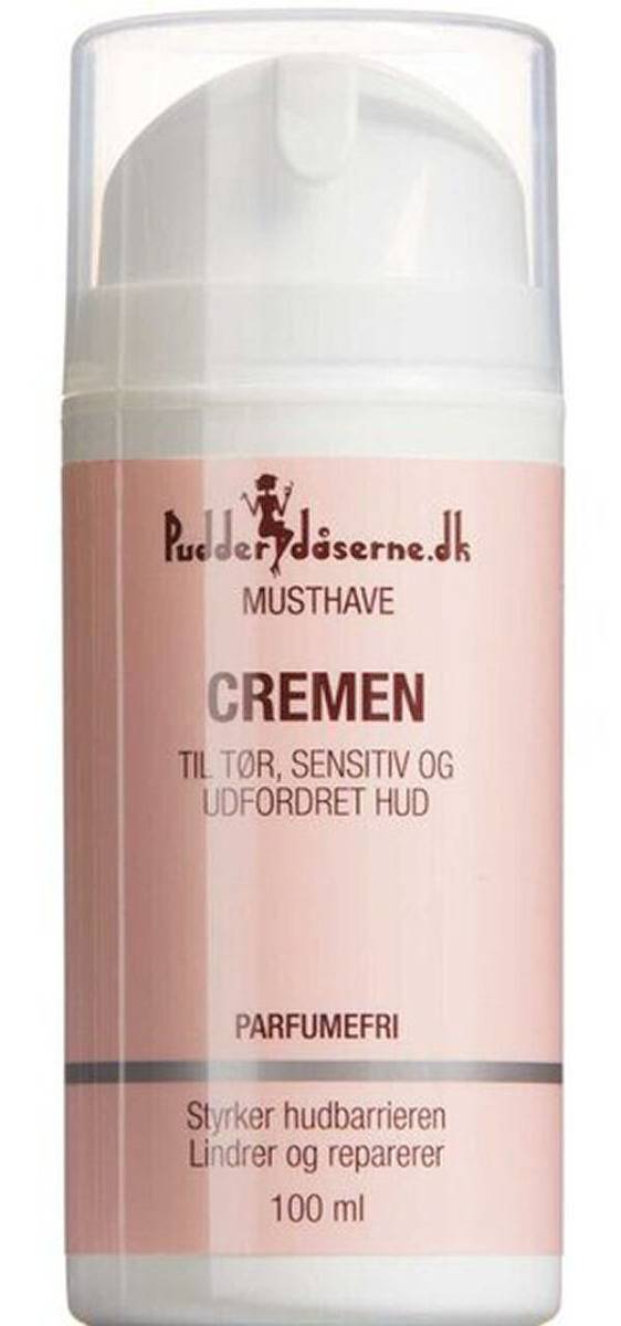 Pudderdåserne Cremen Til Tør Hud, 100ml.
