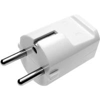 Stikprop Schuko, Rund Lige, M/Pind Jord & Schuko Jord, 16a, Hvid - Tbi - Teknisk Belysnings Industri