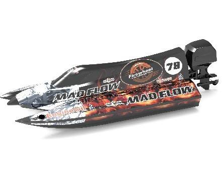 Mad Flow V3 Brushless Fjernstyret Speedbåd (inkl. Batteri+oplader) - Joysway