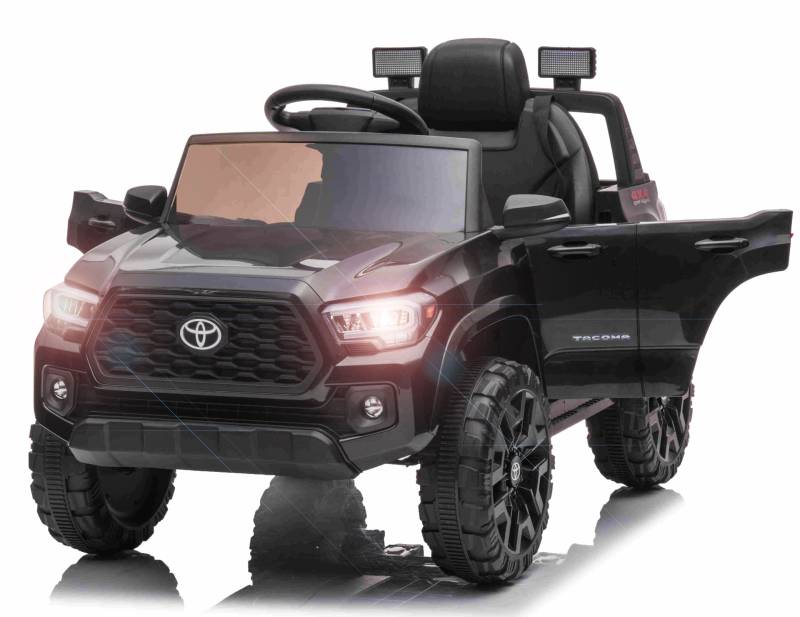 Toyota Tacoma Elbil Til Børn 12v M/Lædersæde Og 2.4g Fjernbetjening, Sort - Megaleg