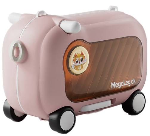 3-I-1 Kuffert Til Børn  Ride-On, Håndbagage & Opbevaring, Pink - Megaleg