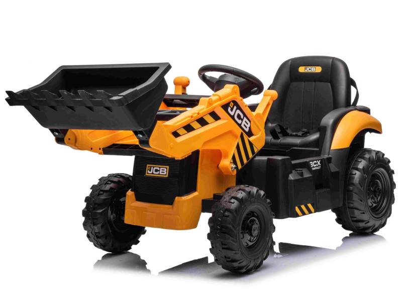 Jcb El Traktor M/Frontskovl   Til Børn M/2.4g Fjernbetjening - Megaleg