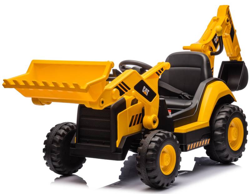 Cat Caterpillar El Traktor M/Frontskovl + Gravekran Til Børn - Megaleg