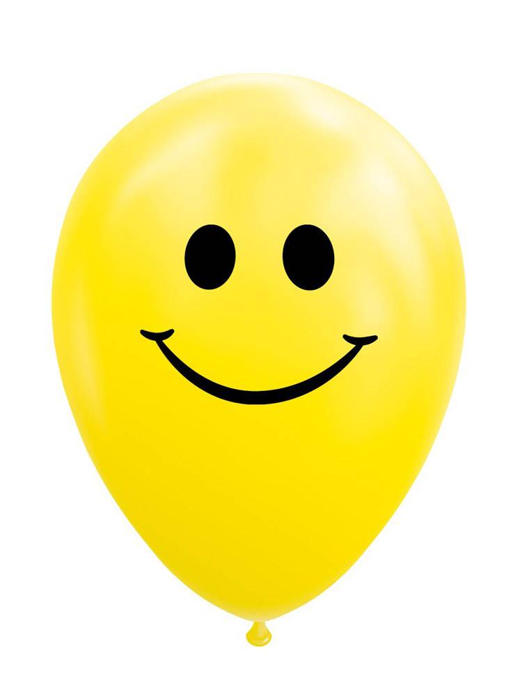 Gule Smiley Balloner 8 Stk. - Festkassen