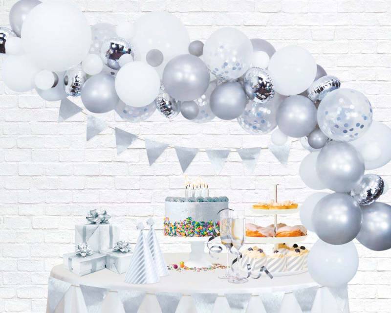 Ballonbue Deco Set - Sølv - Festkassen