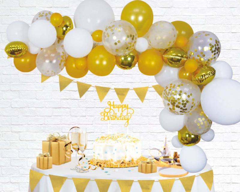 Ballonbue Deco Set - Guld - Festkassen