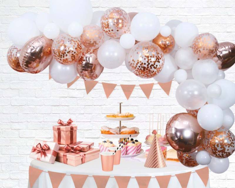Ballonbue Deco Set - Rose Gold - Festkassen