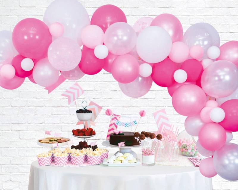 Ballonbue Deco Set - Lyserød - Festkassen