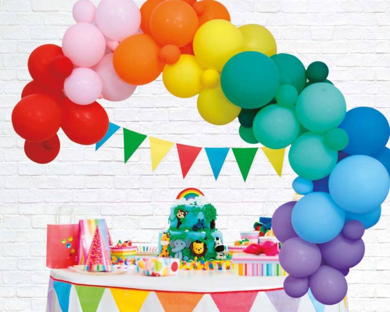 Ballonbue Deco Set - Regnbue - Festkassen