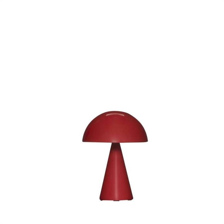 Mush Portable Bordlampe / Batterilampe, Rød - Hübsch