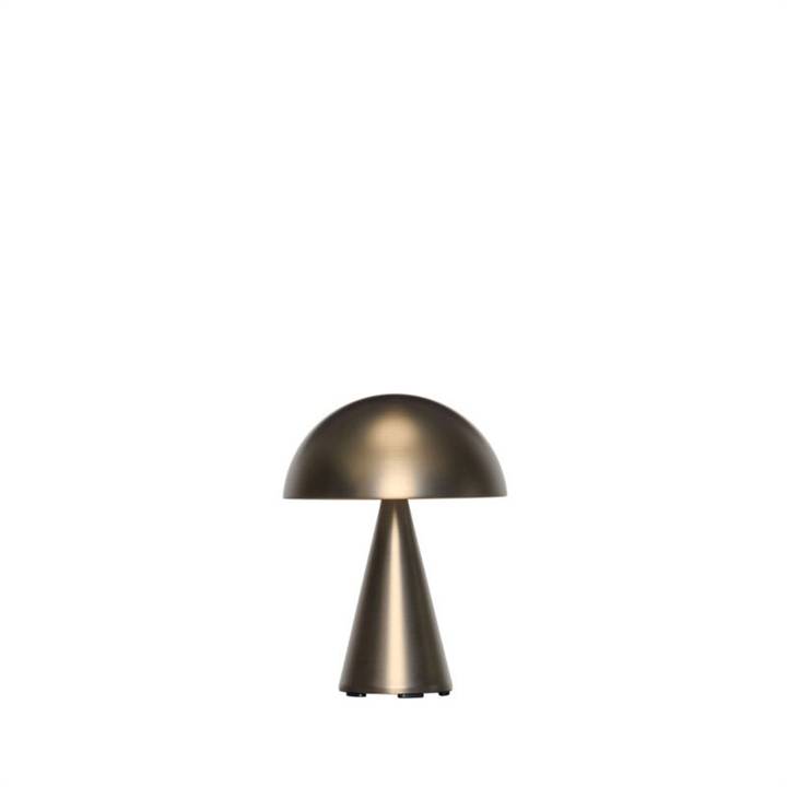 Mush Portable Bordlampe / Batterilampe, Bruneret Messing - Hübsch