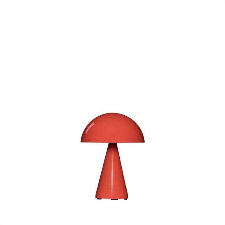 Mush Portable Bordlampe / Batterilampe, Klar Rød - Hübsch