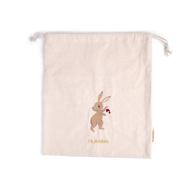 Gavepose Af Stof M. Broderi Gots - Wonderful Winter - Hare - Filibabba